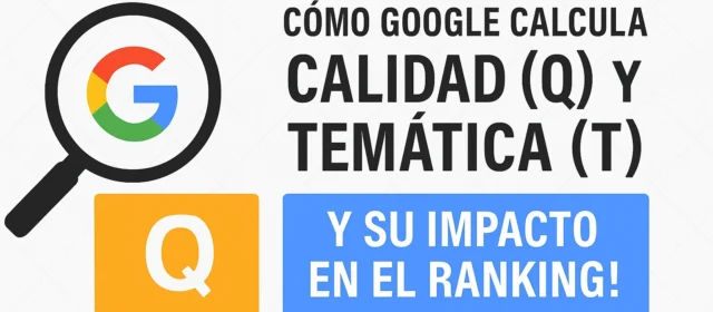 Cómo Google calcula las señales de Quality (Q) y Topicality (T) y su impacto en el ranking de resultados